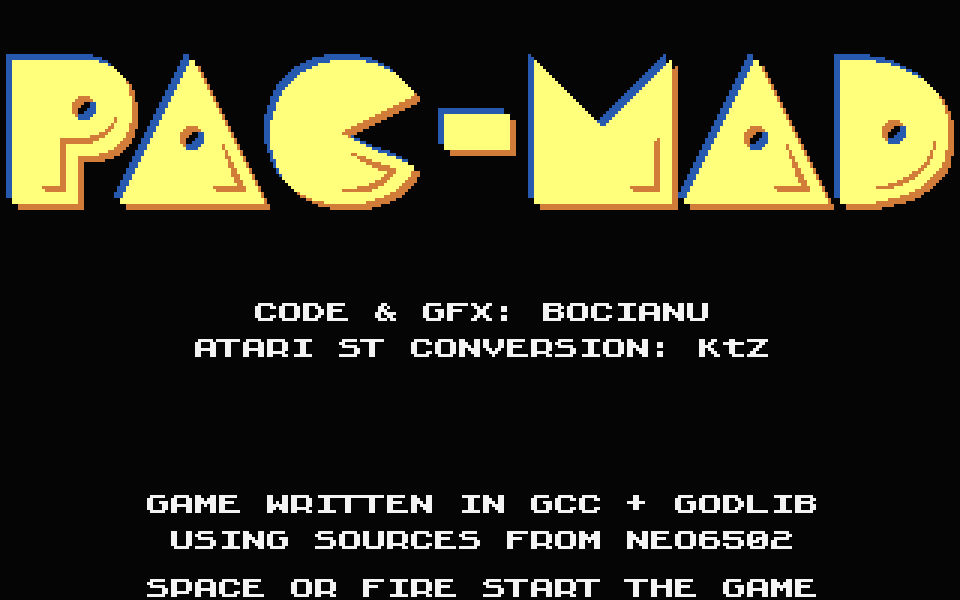 Pac-Mad atari screenshot